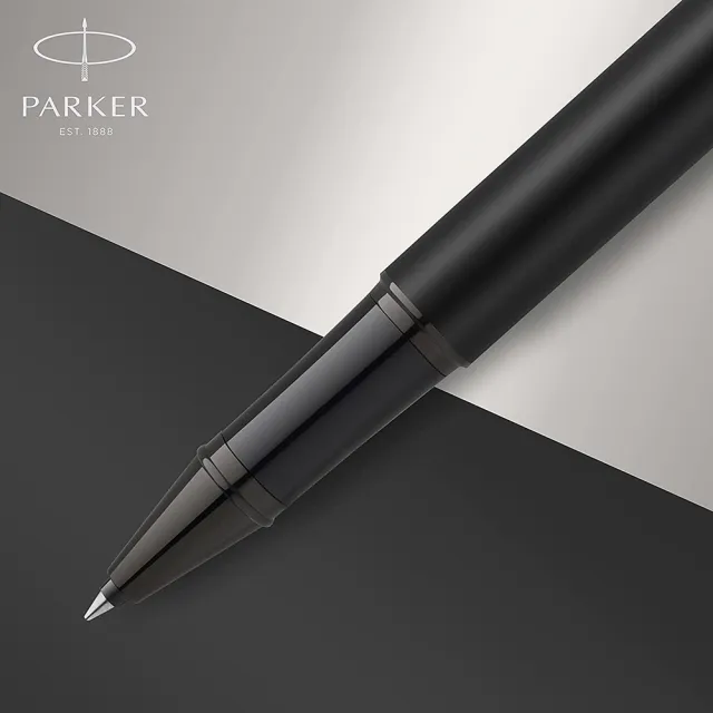 【PARKER】派克 新IM系列 理性黑鋼珠筆卡夾禮盒(IM)