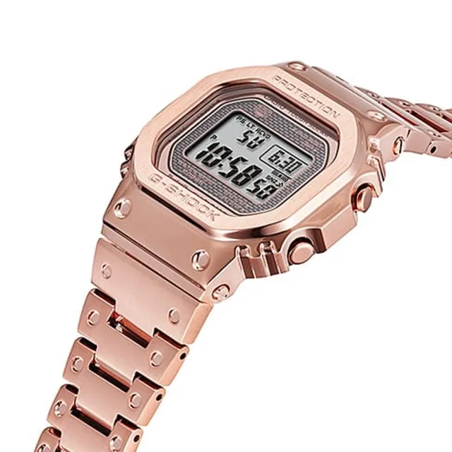 【CASIO 卡西歐】全金屬 太陽能 電波藍牙多功能腕錶(GMW-B5000GD-4)