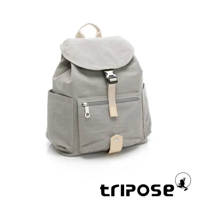 【tripose】MEMENTO油蠟尼龍防潑水後背包-小(灰)