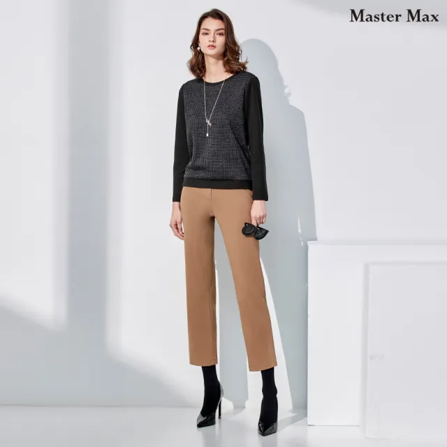 【Master Max】單釦腰頭舒服彈性九分休閒褲(8323028)