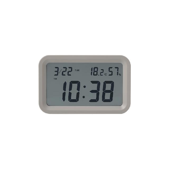 【MUJI 無印良品】數位時鐘/中/灰(長125x寬80x高36mm)