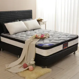 【LooCa】石墨烯遠紅外線+乳膠+護脊2.4mm獨立筒床墊(雙人5尺-送保潔墊)