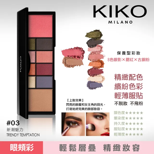 即期品【KIKO MILANO】精緻眼影+腮紅 12g  三色任選(眼影/腮紅/頰彩/彩妝/妝前乳/BB霜/CC霜)