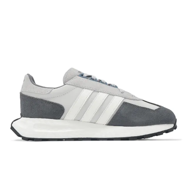 【adidas 愛迪達】休閒鞋 Retropy E5 男鞋 灰 白 復古 麂皮 三葉草 愛迪達(JQ0007)