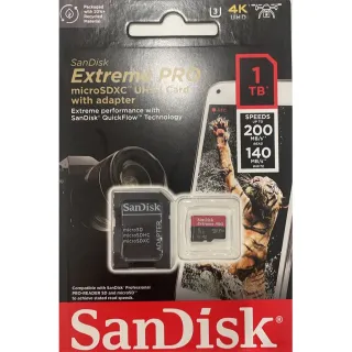 【SanDisk 晟碟】1TB Extreme Pro microSDXC 200MB/s 4K U3 A2 V30 記憶卡