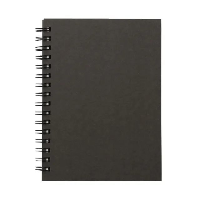 【MUJI 無印良品】雙環筆記本/空白/80張.A6.深灰
