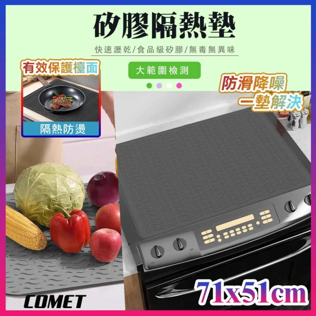 COMET 38cm加厚矽膠瀝水隔熱墊(廚房餐具瀝水墊 餐墊