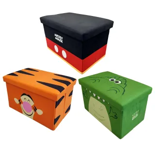 【Disney 迪士尼】Mesuca Disney系列折疊長方形收納箱(收納箱 收納椅 玩具箱 置物箱)