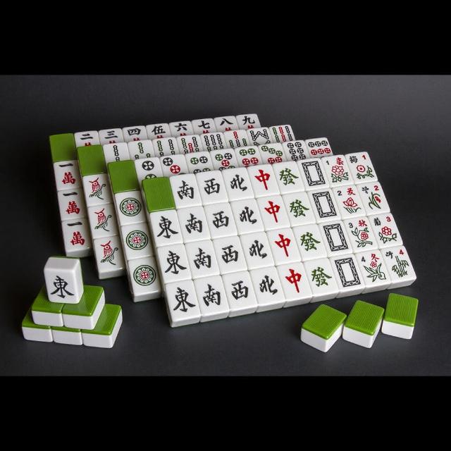 【商密特】電動桌專用磁性麻將-標準綠(台灣刻工標準版36#規格)