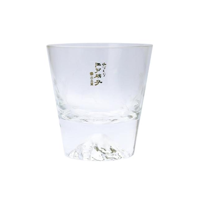 【田島硝子】日本製富士山雕花威士忌杯-貓與蝶(原廠正品/江戶硝子/富士山杯/玻璃杯/酒杯)