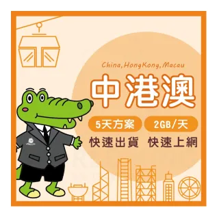 【World King】中港澳上網卡_實體/eSIM-5天吃到飽(2GB/天高速流量)