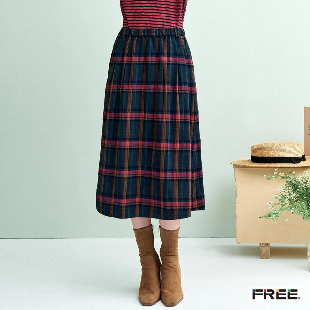 ELLE ACTIVE 女款 兩色拼接彈力短裙/褲裙-藍色(