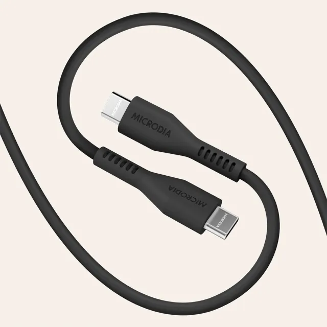 MICRODIA 矽膠充電線1.3M Fruitywire PD100W  USB-C to USB-C