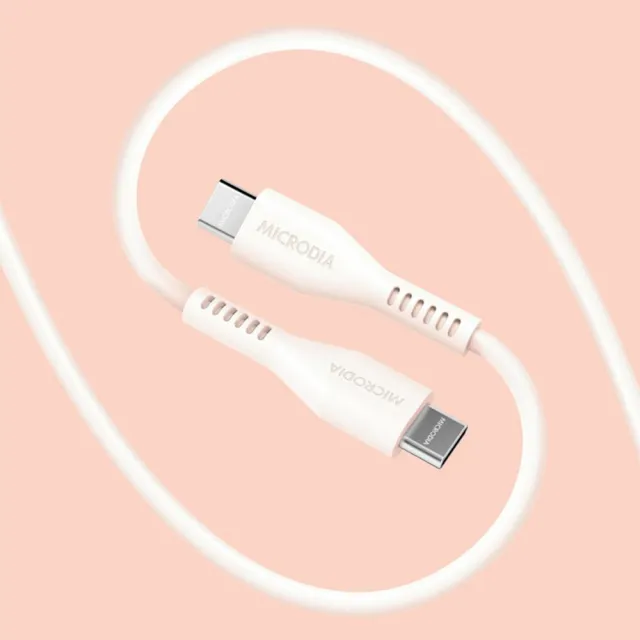MICRODIA 矽膠充電線1.3M Fruitywire PD100W  USB-C to USB-C