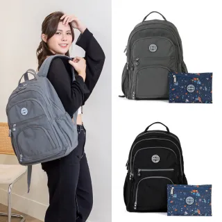 【iBrand】情人節禮物 輕盈防潑水素色多功能後背包(防水包 多色任選)