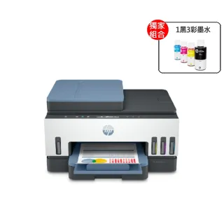 【HP 惠普】官方直營 搭1組1黑3彩墨水★Smart Tank 755 Wifi連續供墨複合機(雙面列印/影印/掃描/無線)