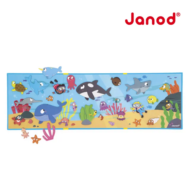 【Janod】磁鐵故事書-海底世界(磁鐵書 遊戲書)