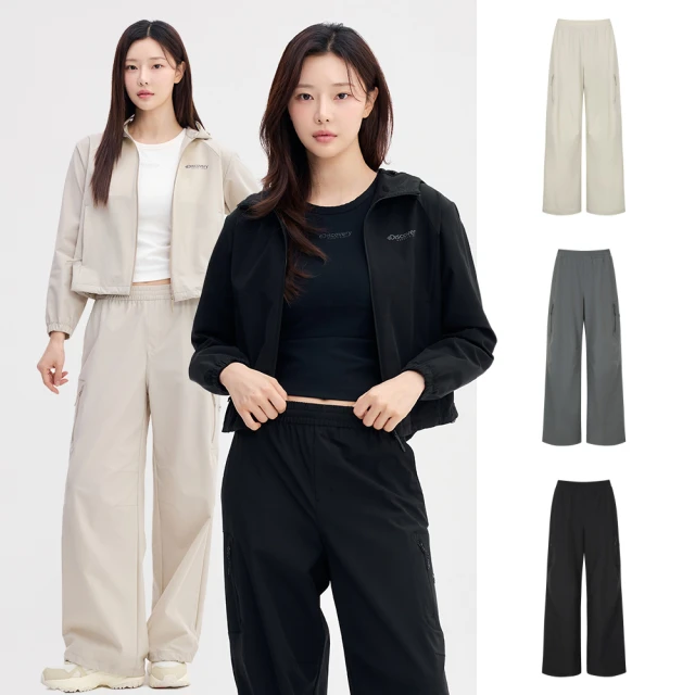 橘魔法 羅紋坑條下擺小開岔寬褲（大人賣場）(長褲 闊腿褲 褲