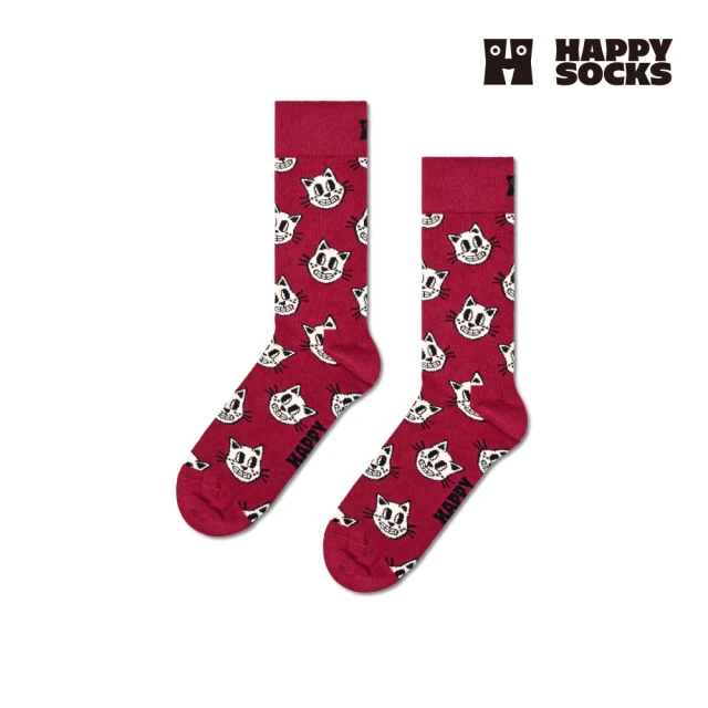 【Happy Socks】Animals系列-貓咪狂熱派潮襪(時尚款/穿搭款/禮物)
