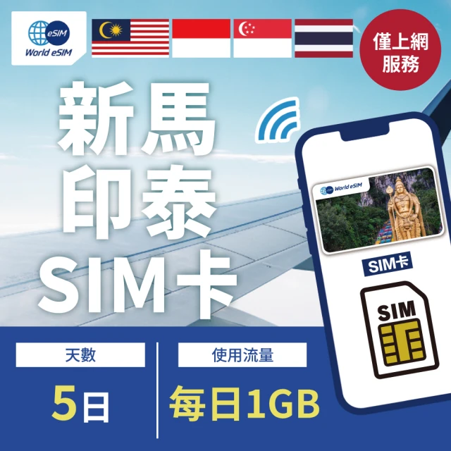 新馬印泰上網 SIM卡 7天方案 每日2GB降速吃到飽 4G
