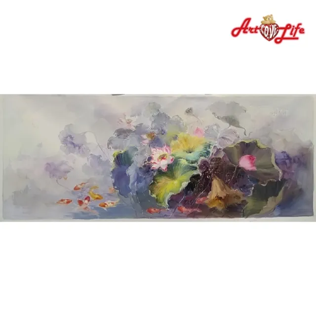 【ArtLife 藝術生活】B009高級手繪油畫_國畫彩風_70x180cm(五行風水畫、打造居家好運宅、手繪系列、擺飾畫)