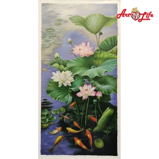 【ArtLife 藝術生活】B022高級手繪油畫_花卉_60x120cm(五行風水畫、打造居家好運宅、手繪系列、擺飾畫)