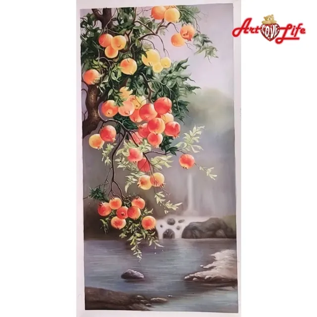 【ArtLife 藝術生活】B023高級手繪油畫_花卉_60x120cm(五行風水畫、打造居家好運宅、手繪系列、擺飾畫)