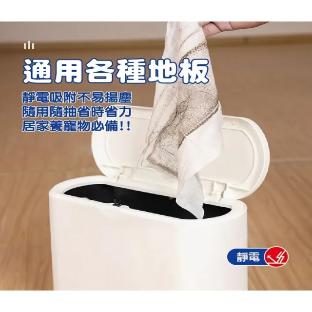 【團購好物】靜電除塵拖把組1入+濕拖巾1包(靜電吸附/除塵紙/吸附灰塵)