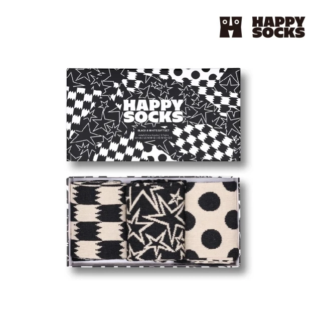 【Happy Socks】Pride Gift系列-極簡主義潮襪3入組(時尚款/穿搭款/禮物)