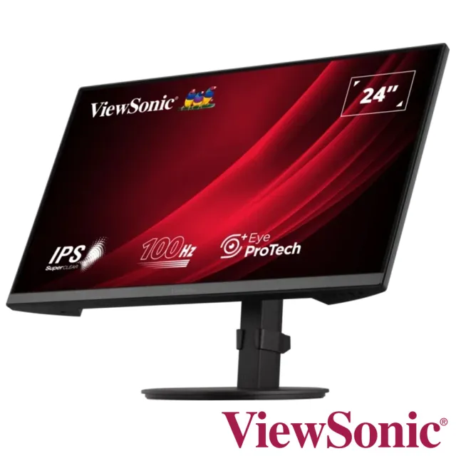 【ViewSonic 優派】VG2408 24型 人體工學設計多角度旋轉螢幕(多角度旋轉/五年全機保固/一年無亮點保固)