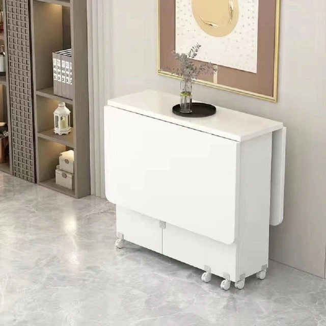 樂米 可移動折疊餐桌便攜式書桌咖啡桌收納櫃120x80x77