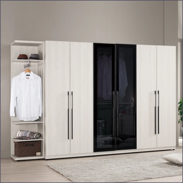 Yeya也雅 60面寬行雲輕奢風雙層衣櫃-附1掛衣桿+1籃-