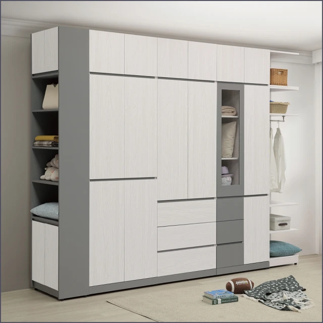 文創集 普伊斯2.5尺四門單抽衣櫃(二色可選)折扣推薦