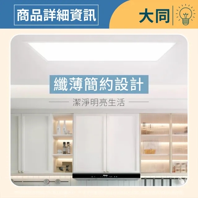 【TATUNG 大同】2入 LED 40W 平板燈 高亮度 2x2尺 直下式 輕鋼架燈 光板燈 (自然光/白光) 全電壓