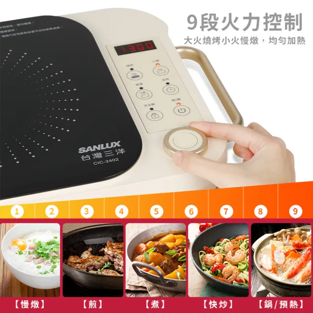 【SANLUX 台灣三洋】微電腦觸控電陶爐(CIC-2402)