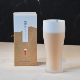 【YU Living 信歐傢居】日本進口 氣泡啤酒小麥杯 360ML(白色/啤酒杯 玻璃杯 酒杯 酒器)