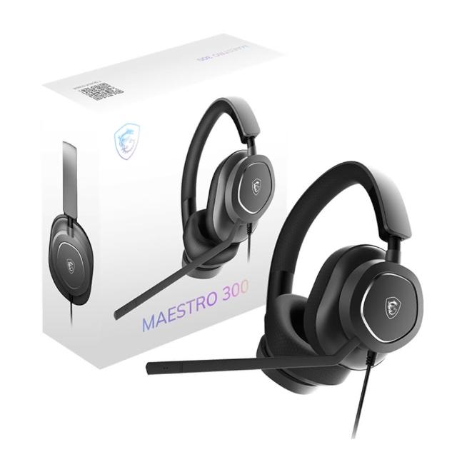 MSI 微星 MAESTRO 300 是一款 Type-C 連線的有線圓線耳機，專為通話設計，提供清晰語音與舒適佩戴。品牌保固 1 年，適合日常通勤與辦公使用，確保穩定連線與優異音質。