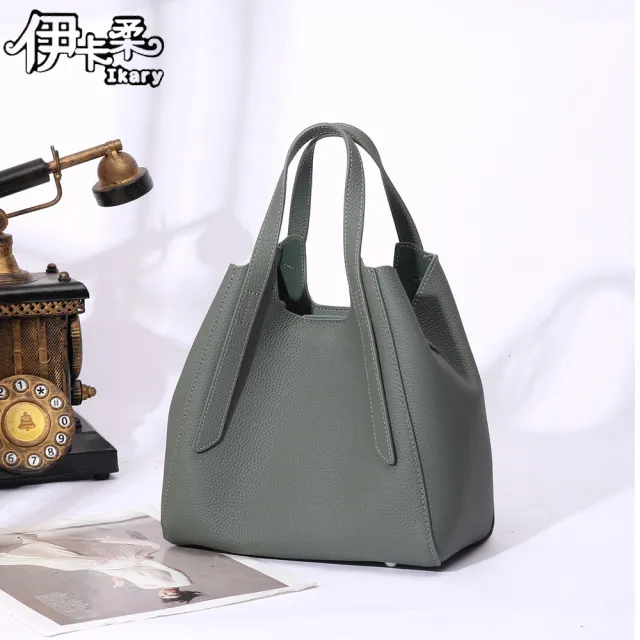 【Ikary 伊卡柔】真皮包包 精品女包斜背包 手提包