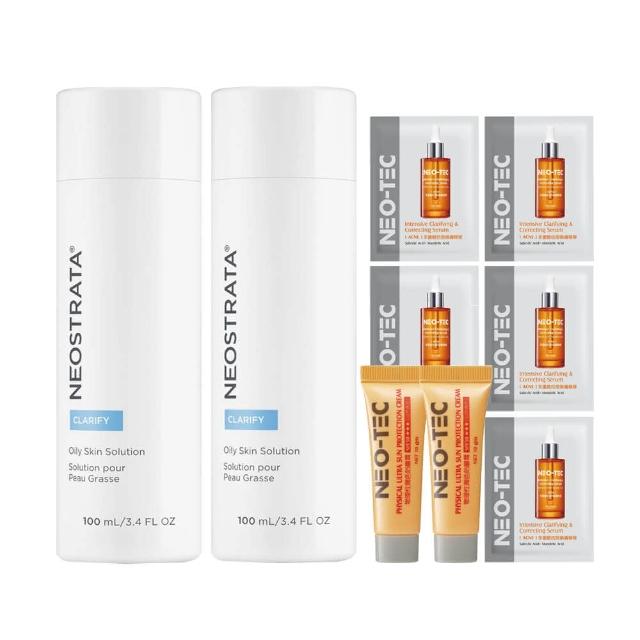 【NeoStrata 妮傲絲翠】油性膚質專用果酸溶液100mlX2(贈 物理防曬10gmX2+多重酸2gX5)
