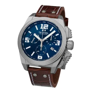 【TW Steel】SWISS CANTEEN 全鋼藍面計時碼錶