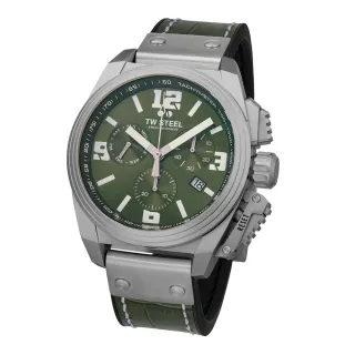 【TW Steel】SWISS CANTEEN 全鋼綠面計時碼錶