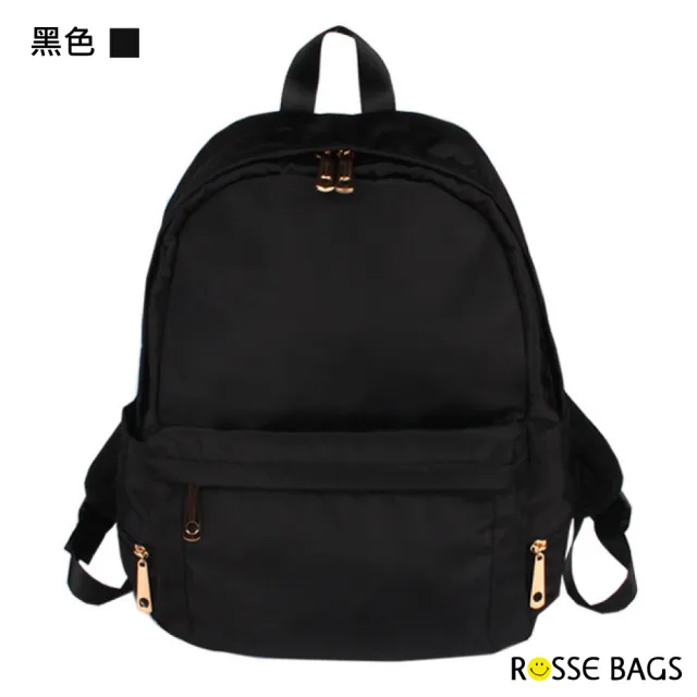 【Rosse Bags】日系人氣輕便防水包 旅行後背包(黑色／藍色／卡其色／灰色)