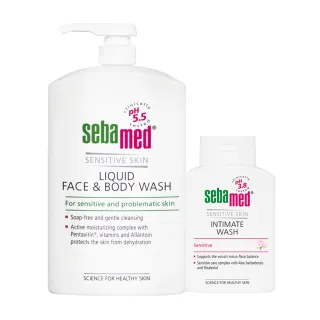 【SEBAMED 施巴】潔膚露 1000ml+護潔露200ml(總代理)