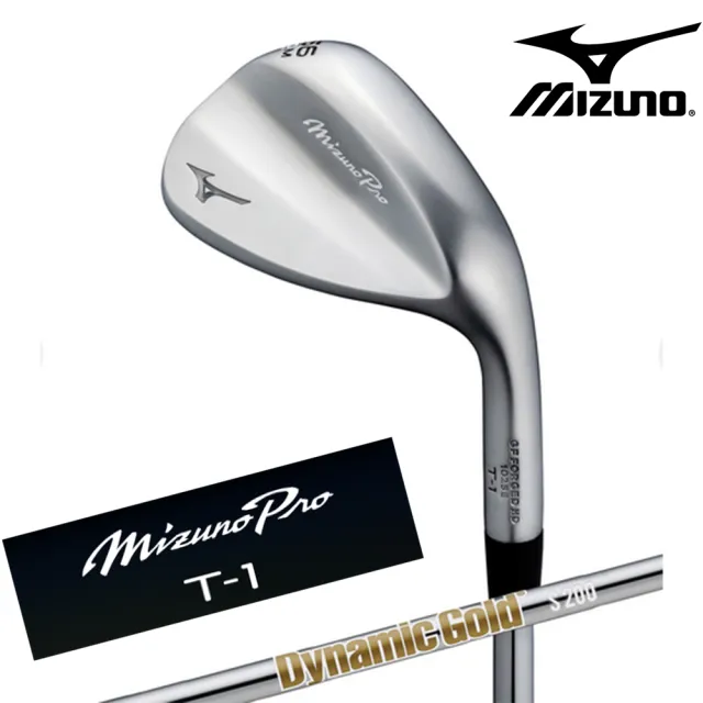 【MIZUNO 美津濃】MP T-1 銀色桿頭 高爾夫挖起桿 DG S200 鐵桿身(桿底與桿面精準設計打感後旋更完美)