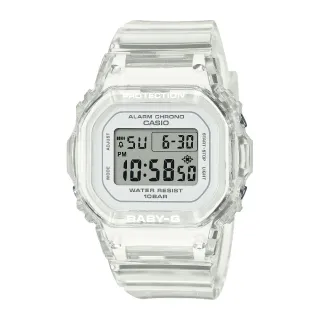 【CASIO 卡西歐】BABY-G方形透明設計電子錶(BGD-565US-7)