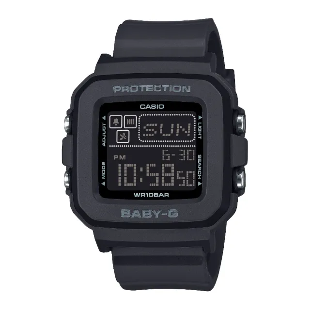 【CASIO 卡西歐】BABY-G單色趣味電子錶(BGD-10-1)