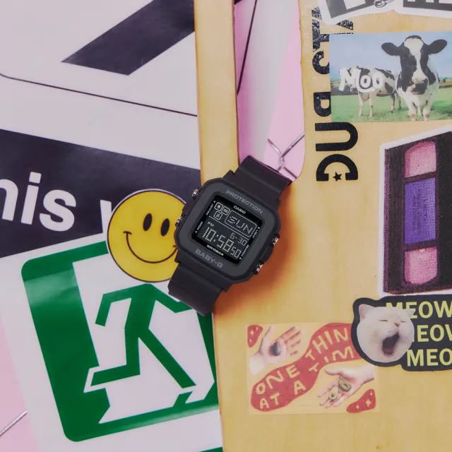 【CASIO 卡西歐】BABY-G單色趣味電子錶(BGD-10-1)