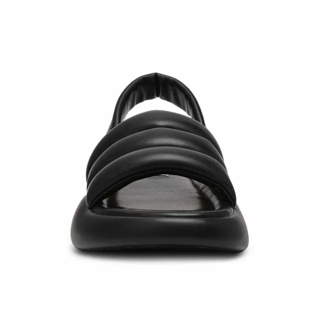 【steve madden】HEADWAY 麵包寬帶厚底涼鞋(黑色)