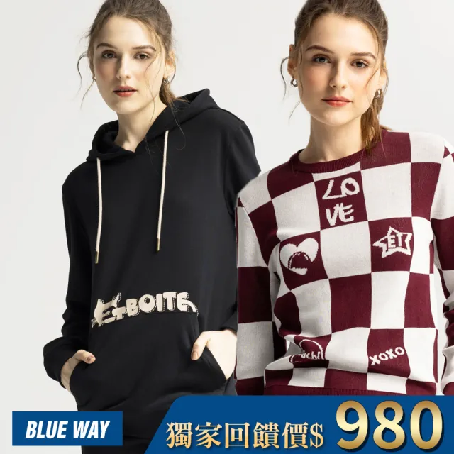 【BLUE WAY】女裝 帽T 厚T 針織_超值多款選