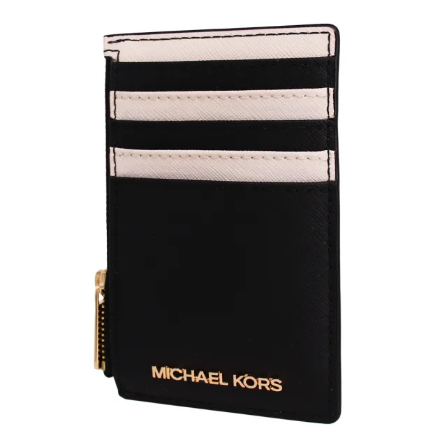 【Michael Kors】新款 防刮皮革多卡層 證件夾 / 票卡夾 / 零錢包(黑 / 白)
